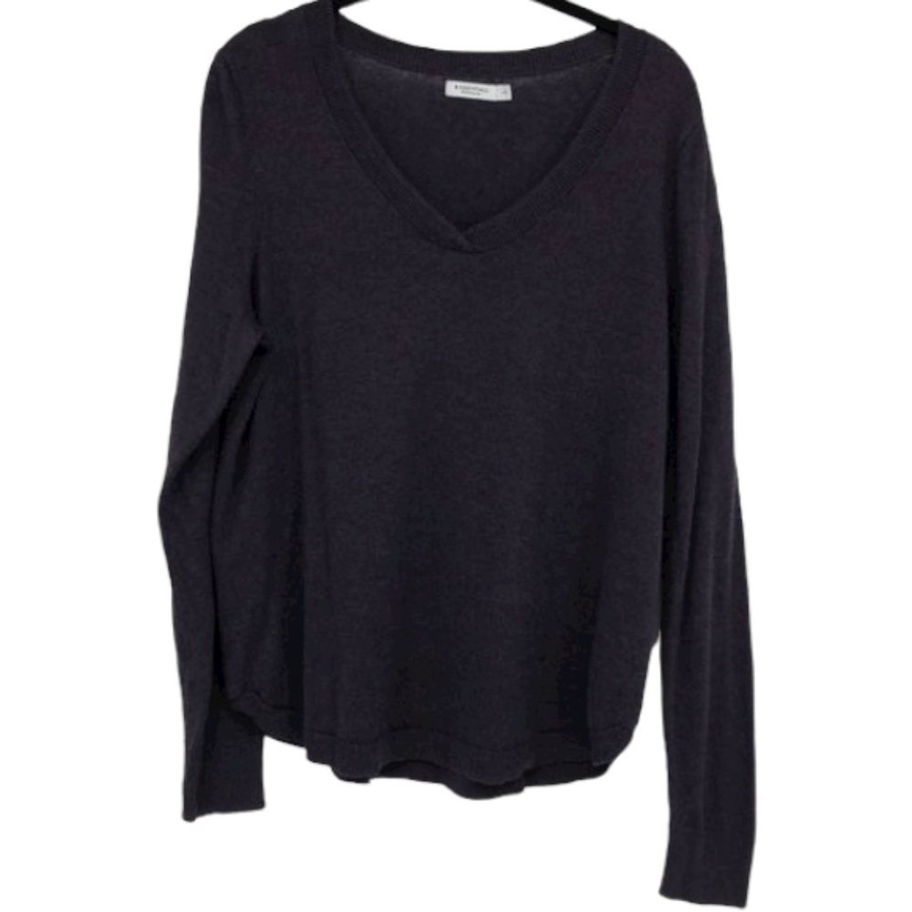 Reitman's R Essentials Purple Haze V Neck Long Sleeve T- Shirt L